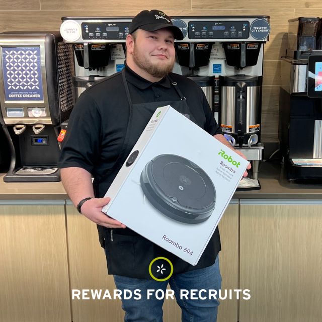 Sometimes our employees really clean up. Want proof? Check out Alex from our Country Fair store, our latest Rewards for Recruits winner! He won a time-saving Roomba vacuum just for referring us to one of our new hires!

Every time a team member refers someone we hire, they both earn a money bonus and the team member gets entered to win awesome monthly prizes. Want this kind of perk at your next job? 

Apply today to join the team, johnnysmarkets.com/careers.
.
.
.
#rewardsforrecruits #werehiring #johnnysmarkets