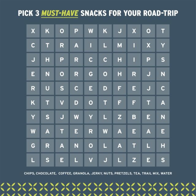 From chips to chocolate, there’s one place you can always find your favorites. Share this post to your story & solve the wordsearch! Ready. Set. Go!